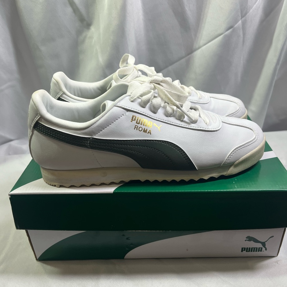 Size 9 - PUMA Roma Basic Plus White Thyme